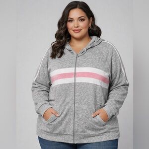 Native Y2K Butterfly Zip up Hoodie. Star Zipper Pull. Plus size 22/24